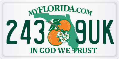 FL license plate 2439UK