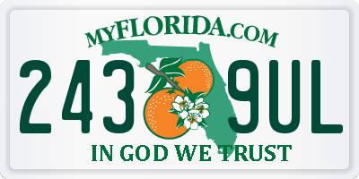 FL license plate 2439UL