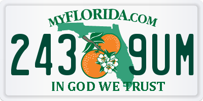 FL license plate 2439UM