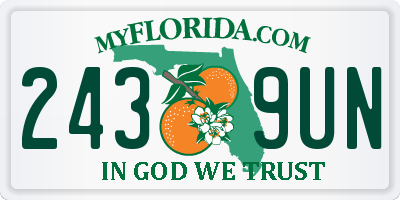 FL license plate 2439UN