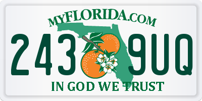 FL license plate 2439UQ