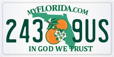 FL license plate 2439US