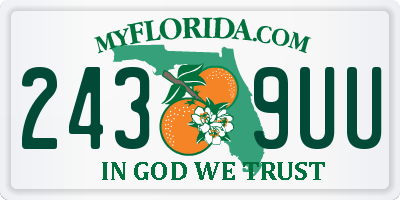 FL license plate 2439UU