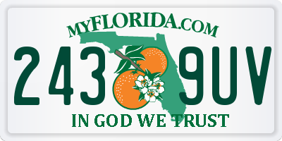 FL license plate 2439UV