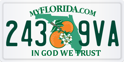 FL license plate 2439VA