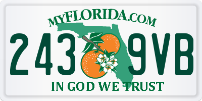 FL license plate 2439VB