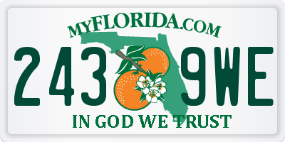 FL license plate 2439WE