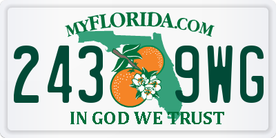 FL license plate 2439WG