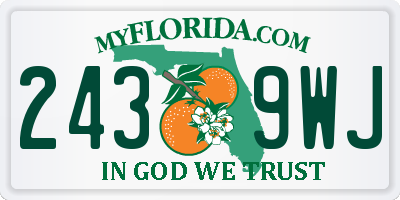FL license plate 2439WJ