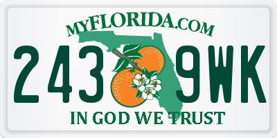 FL license plate 2439WK