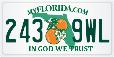 FL license plate 2439WL
