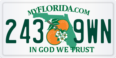 FL license plate 2439WN