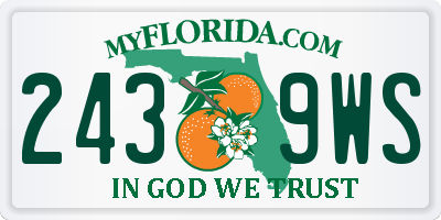 FL license plate 2439WS