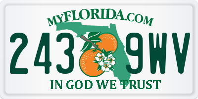 FL license plate 2439WV