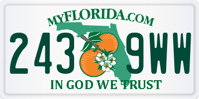 FL license plate 2439WW