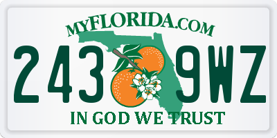 FL license plate 2439WZ