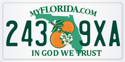 FL license plate 2439XA