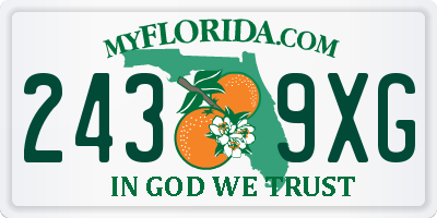FL license plate 2439XG