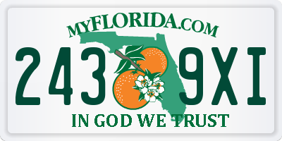 FL license plate 2439XI