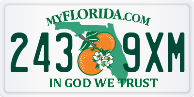 FL license plate 2439XM