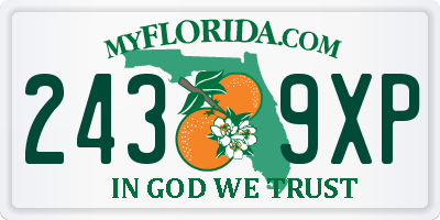 FL license plate 2439XP
