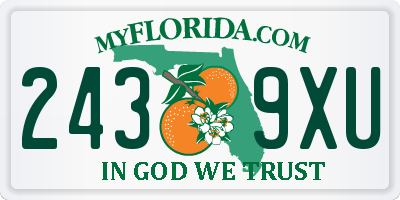 FL license plate 2439XU