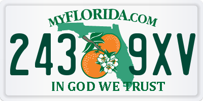 FL license plate 2439XV