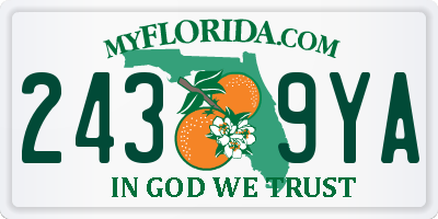 FL license plate 2439YA