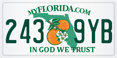 FL license plate 2439YB
