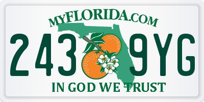 FL license plate 2439YG