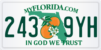FL license plate 2439YH