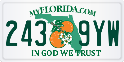 FL license plate 2439YW