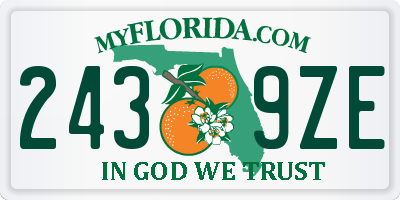 FL license plate 2439ZE