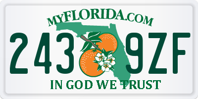 FL license plate 2439ZF