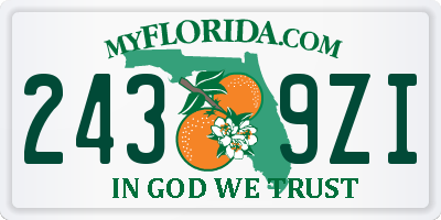 FL license plate 2439ZI