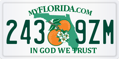 FL license plate 2439ZM