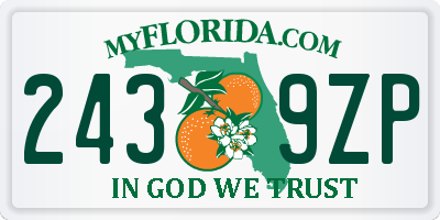 FL license plate 2439ZP