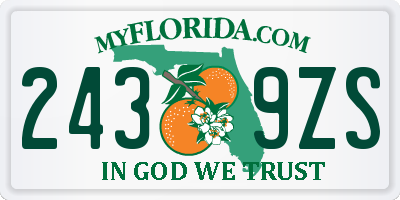 FL license plate 2439ZS