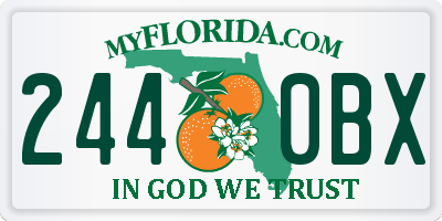FL license plate 2440BX