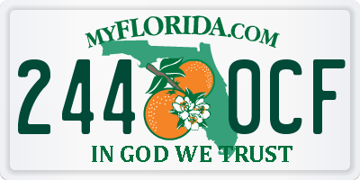 FL license plate 2440CF
