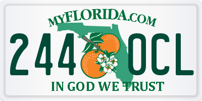 FL license plate 2440CL