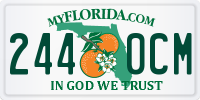 FL license plate 2440CM
