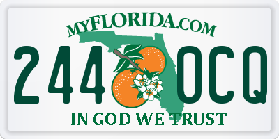 FL license plate 2440CQ