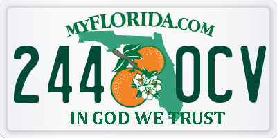 FL license plate 2440CV