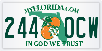 FL license plate 2440CW