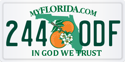 FL license plate 2440DF