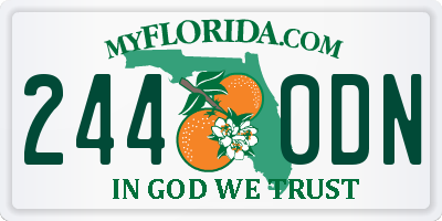FL license plate 2440DN