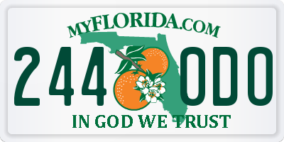 FL license plate 2440DO