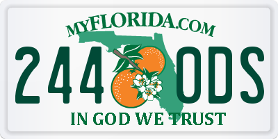 FL license plate 2440DS