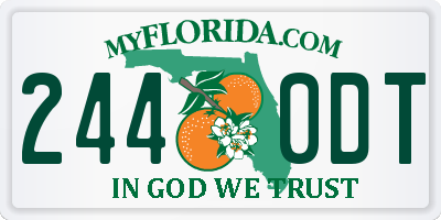 FL license plate 2440DT